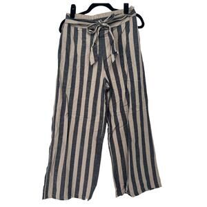 Altar'd State Blue and Beige Cotton Wide Leg Pants Size Large